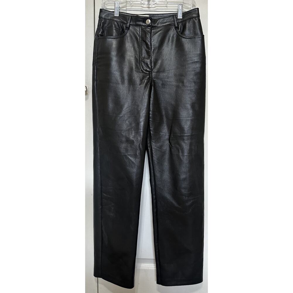 Aritzia Wilfred Melina Faux Leather Pants Women’s Size 6 Black High Waist